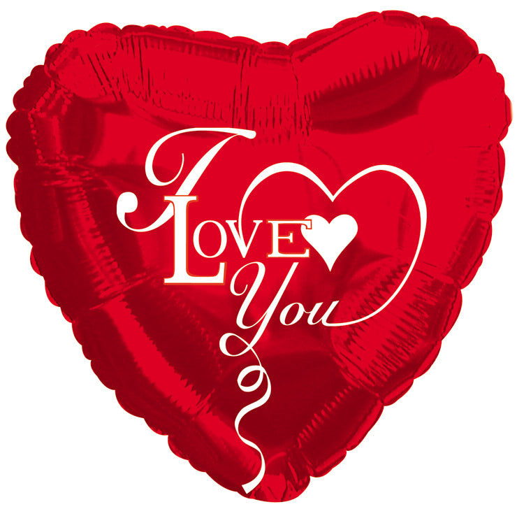 9" Airfill Only I Love You Type Design Balloon