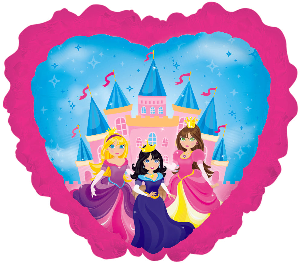 10" Airfill Only Princess Castle with Ruffle Foil Balloon