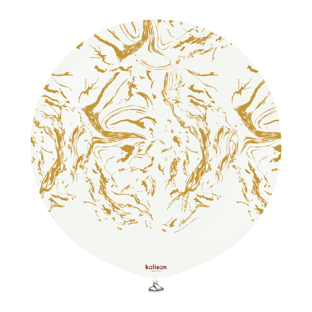 24" Latex Printed Balloons (Nebula) White (1 Per Bag)