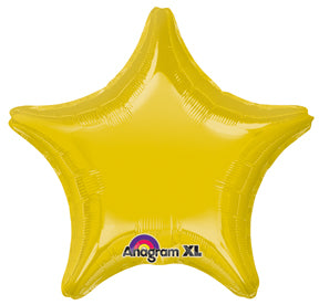 18" Lite Metallic Gold Decorator Star Anagram Brand Balloon