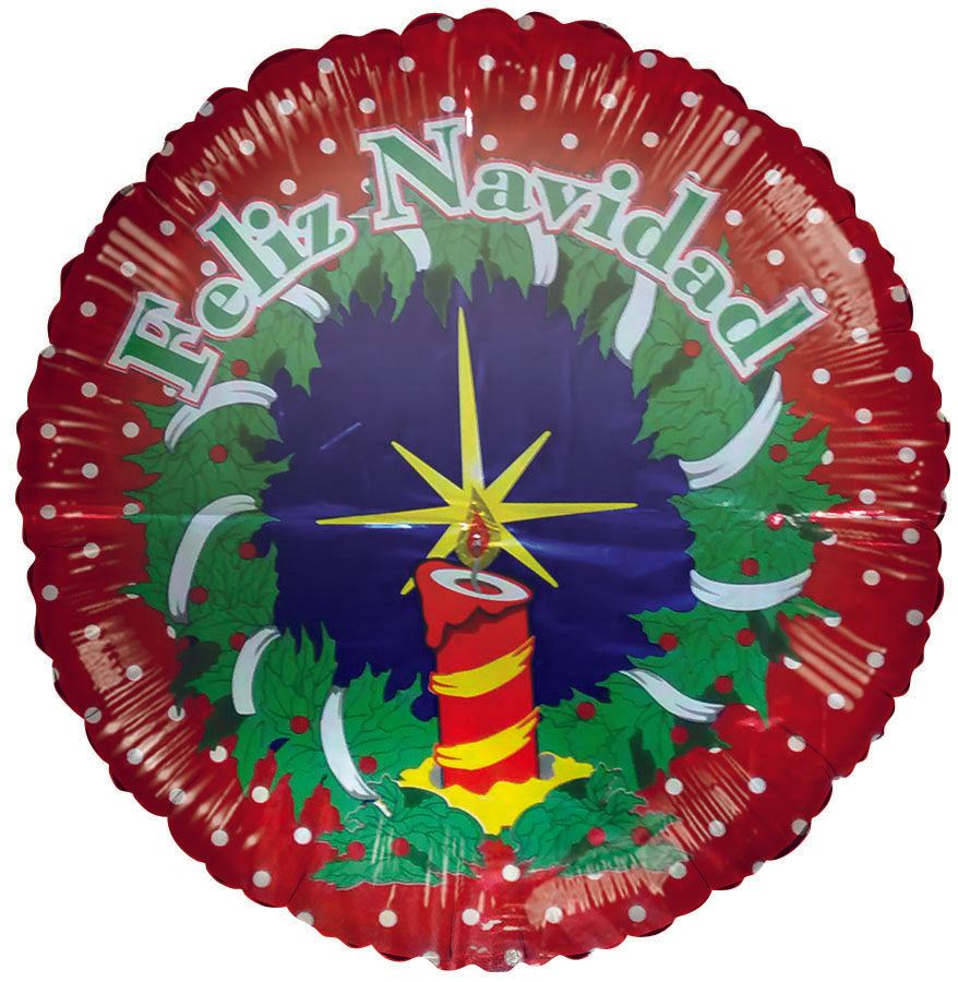 28" Feliz Navidad Reef Spanish Polka Dots Jumbo Balloon