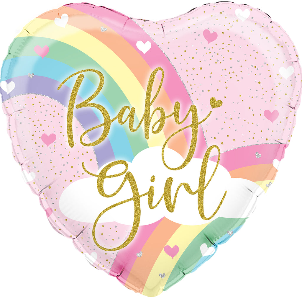 18" Pastel Rainbow Girl Holographic Oaktree Foil Balloon