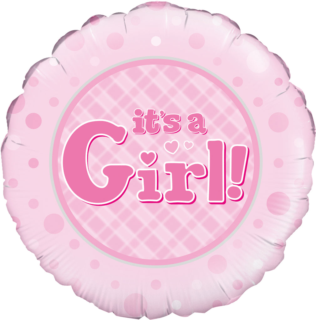 18" It's a Girl Oaktree Foil Balloon