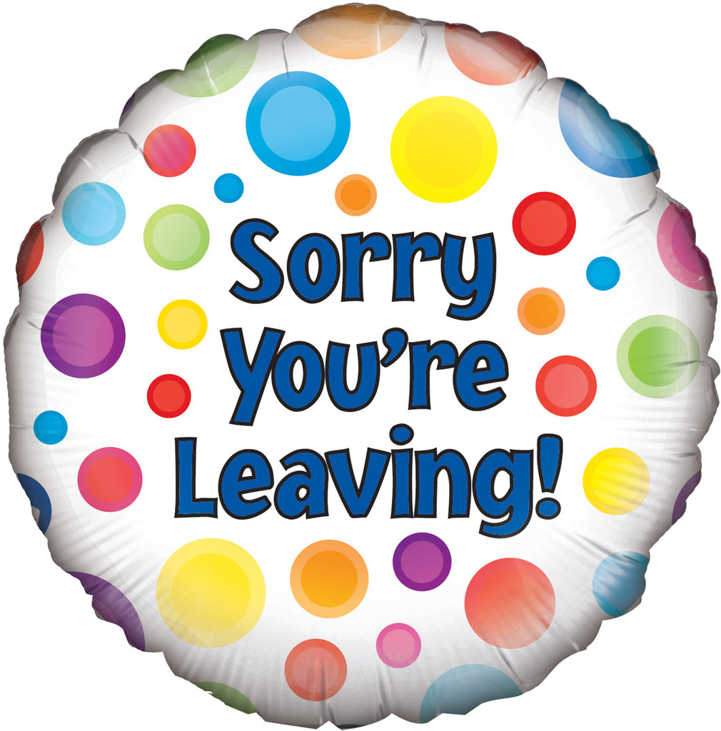 18" Sorry You're Leaving Oaktree Foil Balloon