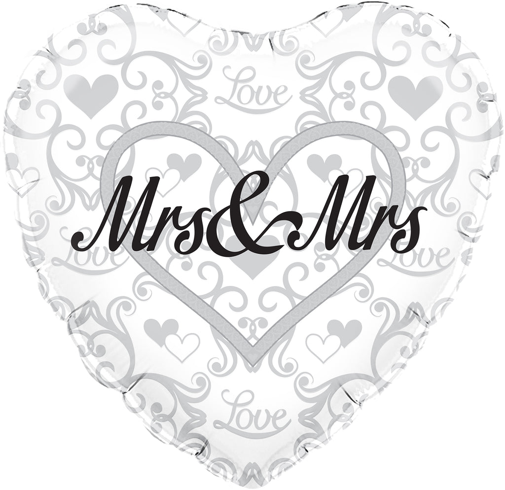 18" Mrs & Mrs Oaktree Foil Balloon