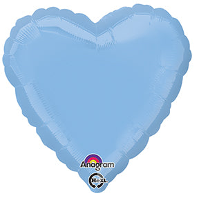 18" Pastel Blue Decorator Heart Anagram Brand Balloon
