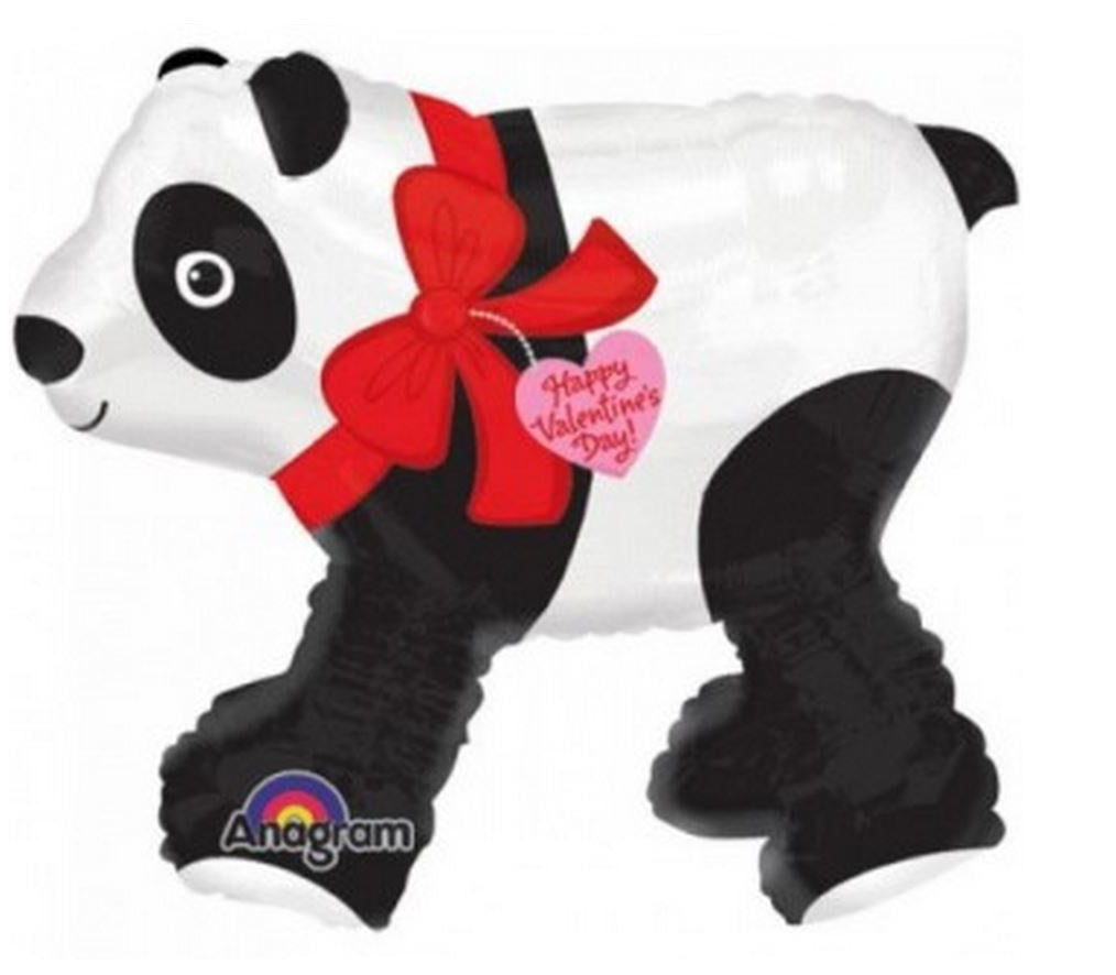 21" Airwalker Valentines Day Panda Bear Balloon