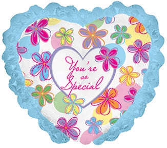 35" You're So Special Flowers & Dots Balloon