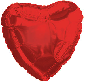 4.5" Red Heart Airfill Only Mylar Balloon