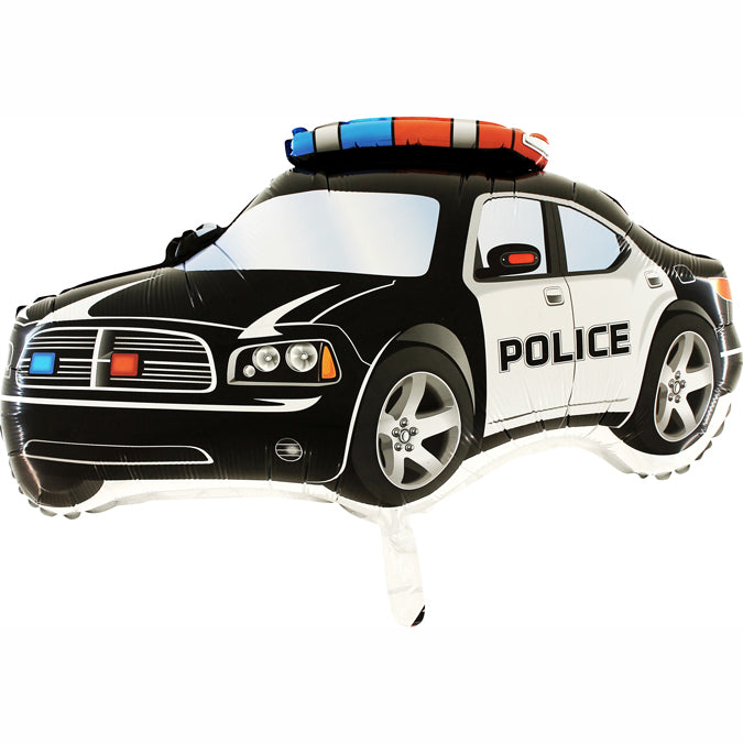 31" Police Car Black Foil Balloon