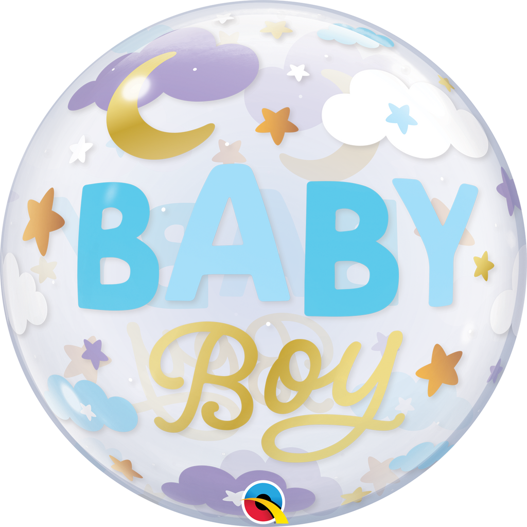 22" Single Bubble Balloon Baby Boy Sweet Dreams