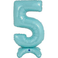 25" Number Standup 5 Pastel Blue Foil Balloon