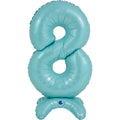 25" Number Standup 8 Pastel Blue Foil Balloon