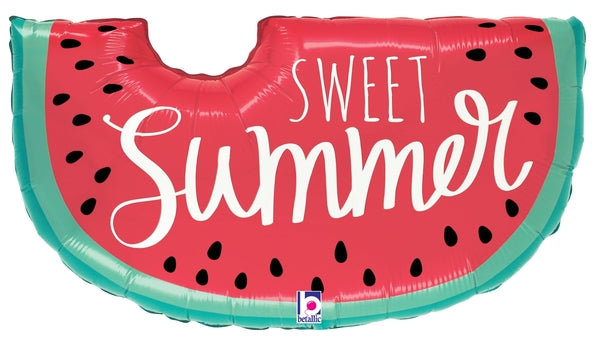 35" Foil Shape Packaged Summer Watermelon Foil Balloon
