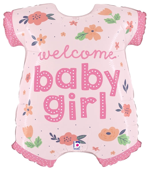 31" Foil Shape Baby Girl Onesie Foil Balloon