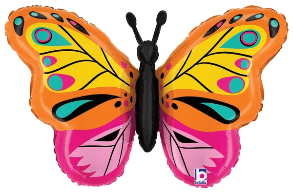 30" Colorful Butterfly Foil Balloon