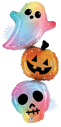 41" Opal Pastel Halloween Trio Foil Balloon