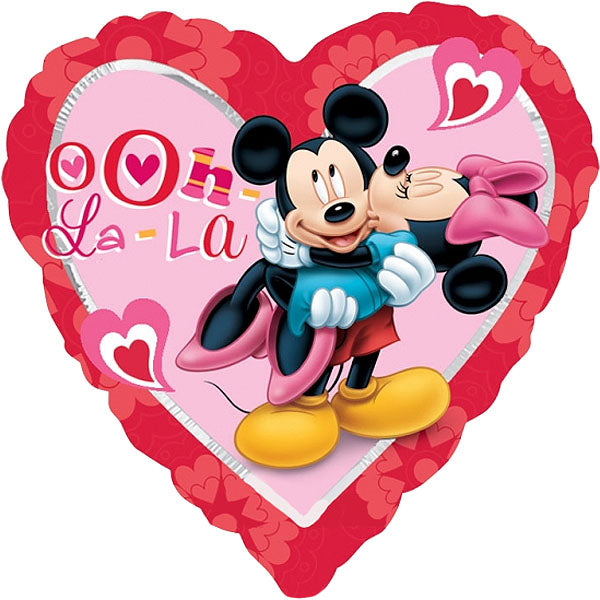 18" Minnie & Mickey Mouse Heart Balloon
