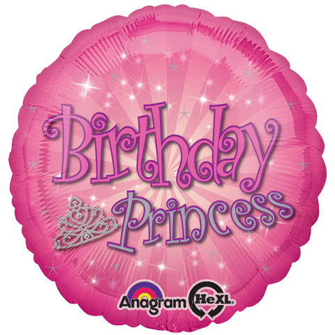 18" Birthday Princess Mylar Balloon