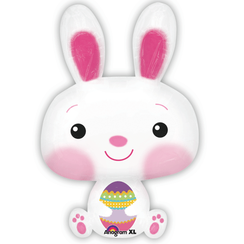 32" SuperShape Bunny with Egg Balloon Packaged