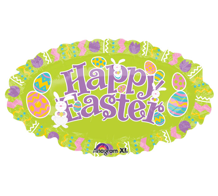 31" SuperShape Happy Easter Oval Balloon