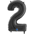 26" Midsize Foil Shape Balloon Number 2 Black