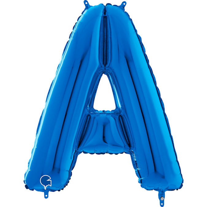 26" Midsize Letter Shape A Blue Foil Balloon