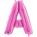 26" Midsize Letter Shape A Fuchsia Foil Balloon