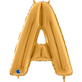 26" Midsize Letter Shape A Gold Foil Balloon