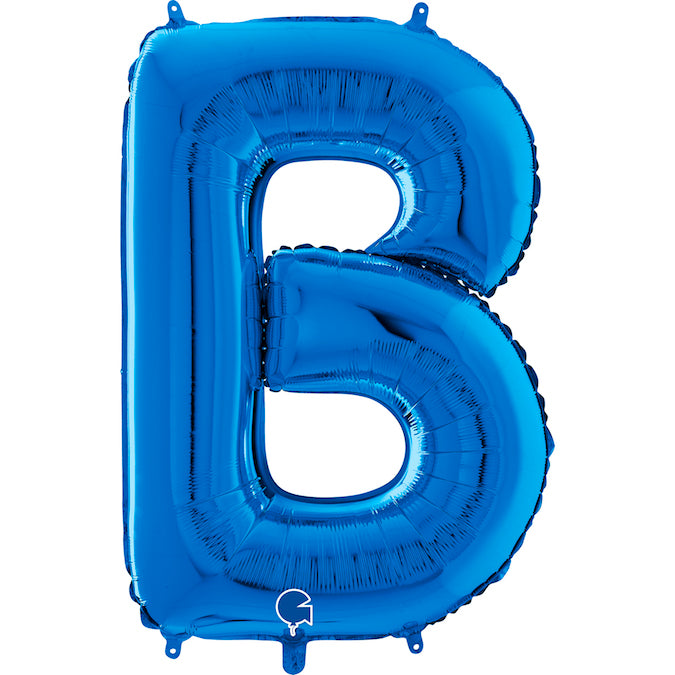 26" Midsize Letter Shape B Blue Foil Balloon
