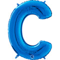 26" Midsize Letter Shape C Blue Foil Balloon