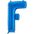 26" Midsize Letter Shape F Blue Foil Balloon