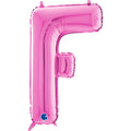 26" Midsize Letter Shape F Fuchsia Foil Balloon