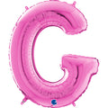 26" Midsize Letter Shape G Fuchsia Foil Balloon