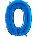 26" Midsize Letter Shape O Blue Foil Balloon