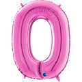 26" Midsize Letter Shape O Fuchsia Foil Balloon