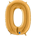 26" Midsize Letter Shape O Gold Foil Balloon