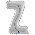 26" Midsize Letter Shape Z Silver Foil Balloon