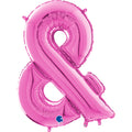 26" Symbol Ampersand Fuchsia Foil Balloon