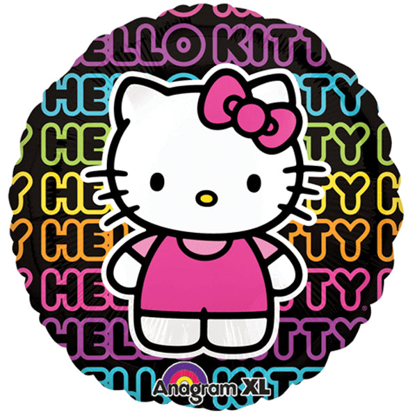 32" Jumbo Hello Kitty Tween Black Balloon