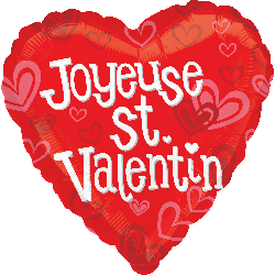 18" Joyeuse St. Valentin Balloon (French)