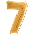 26" Midsize Foil Shape Balloon Number 7 Gold