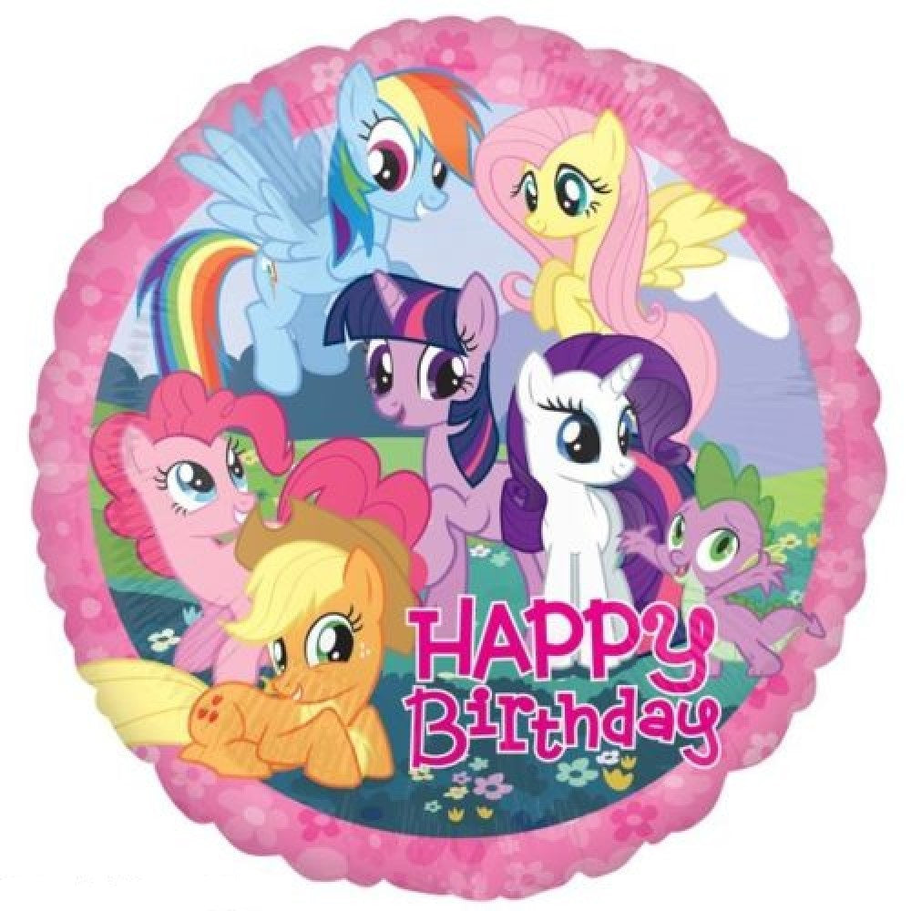 18" Happy Birthday My Little Pony Balloon
