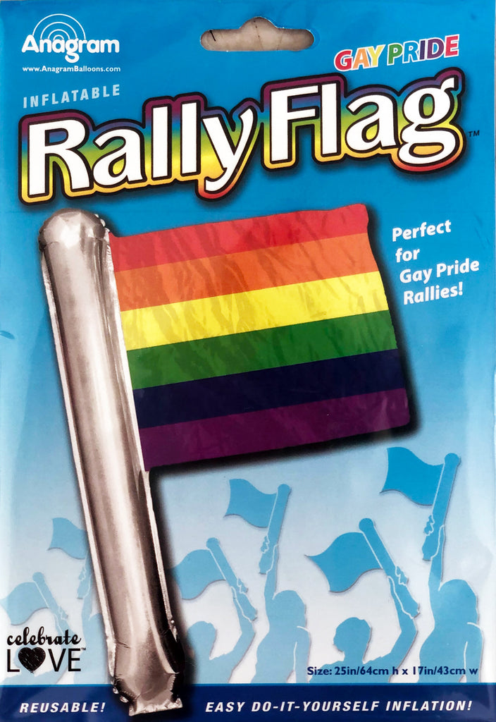 26" Rainbow Price Rally Flag (Airfill Only-Self Sealing) Balloon