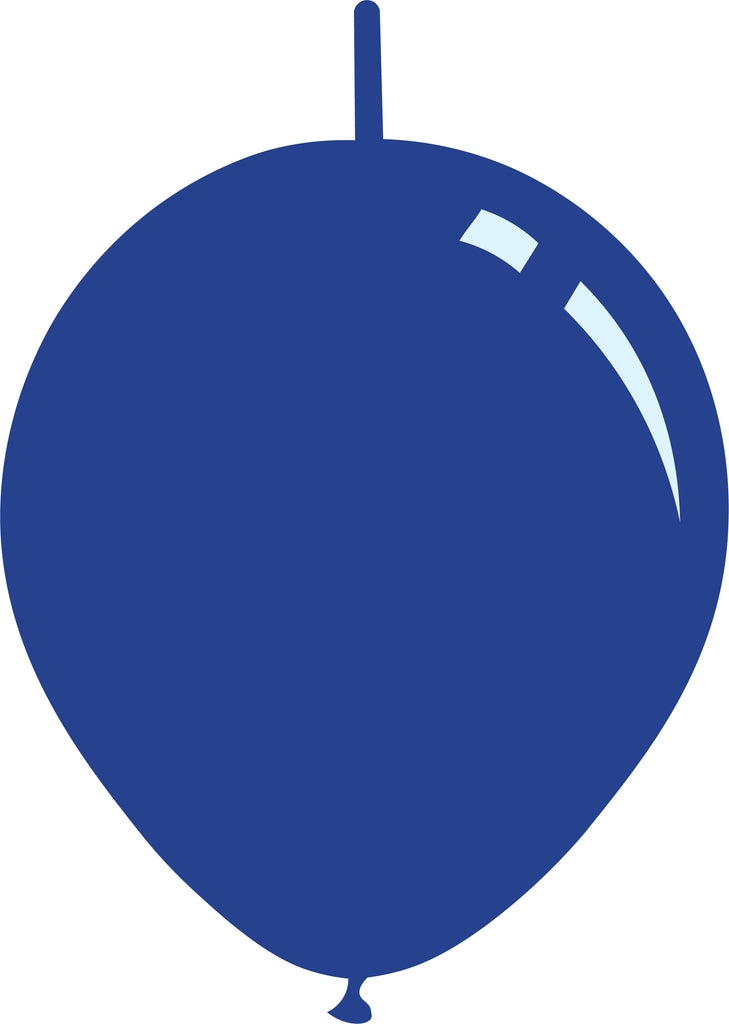 18" Pastel Navy Blue Decomex Linking Balloons (25 Per Bag)
