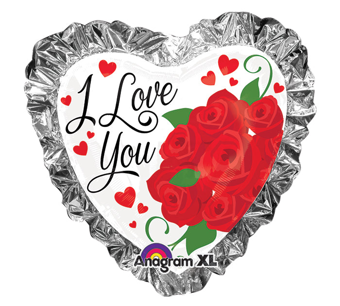 28" Love You Ruffle SuperShape Balloon