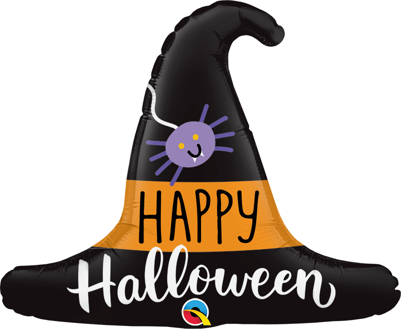 14" Airfill Only Halloween Witch's Hat Foil Balloon
