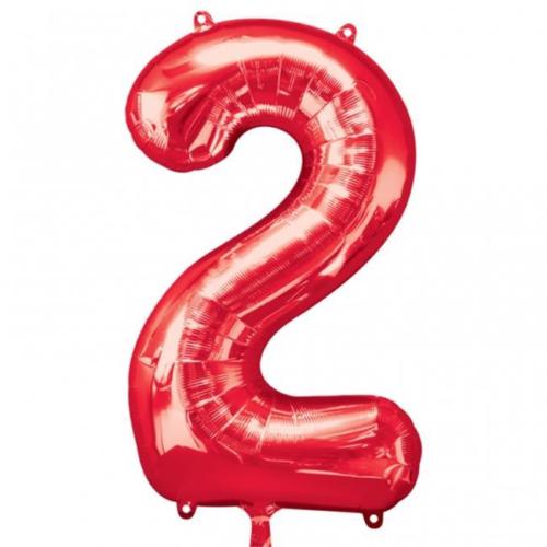 35" Anagram Brand SuperShape 2 Red Balloon Packaged