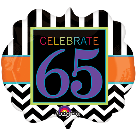 25" SuperShape Birthday Celebration 65 Balloon