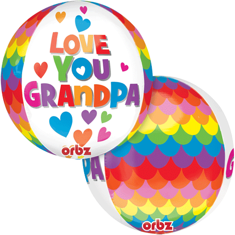 16" Orbz Grandpa Balloon Packaged